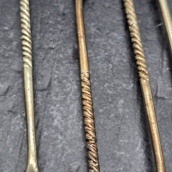 Set Of 6 Antique 800 Silver Twisted Handle Demitasse Spoons 4.25" HS249 - Picture 3 of 12